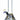 Front view of the 8" Raked Beaker Water Pipe with a raked design, showcasing its clear glass construction and beaker shape.