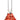 An 8” Raked Beaker Water Pipe with red rakes is shown in a frontal view against a plain white background.