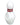 Front view of the Bowling Pin Hand Pipe, a white ceramic pipe shaped like a bowling pin.