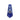 Front view of the Crystal Pipe, a blue glass pipe with a streamlined design and visible mouthpiece.