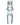 A studio shot of the Diamond Knot Domeless Nail, displaying its clear glass construction and knot-shaped design.