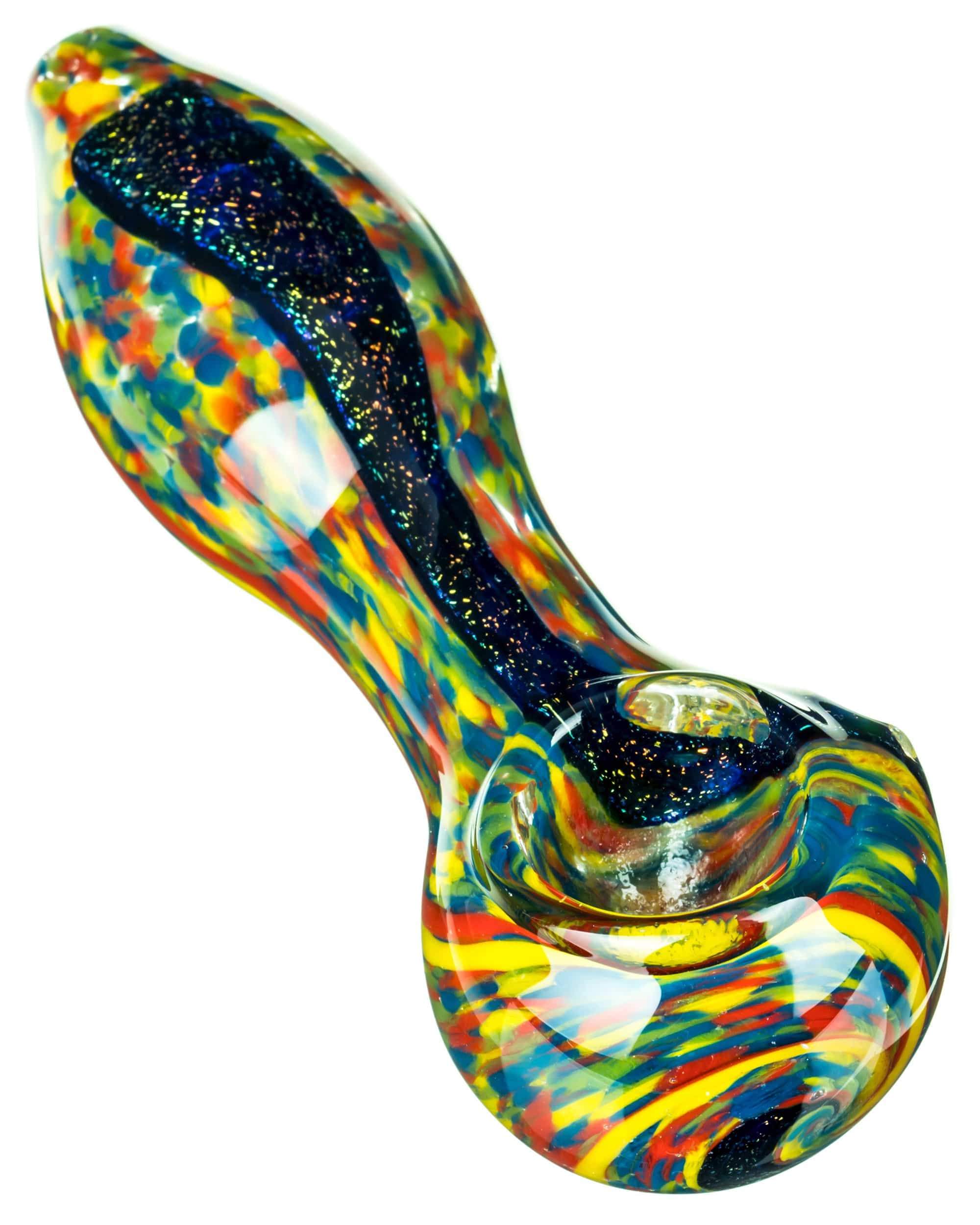 Dichro Stripe Fritted Hand Pipe