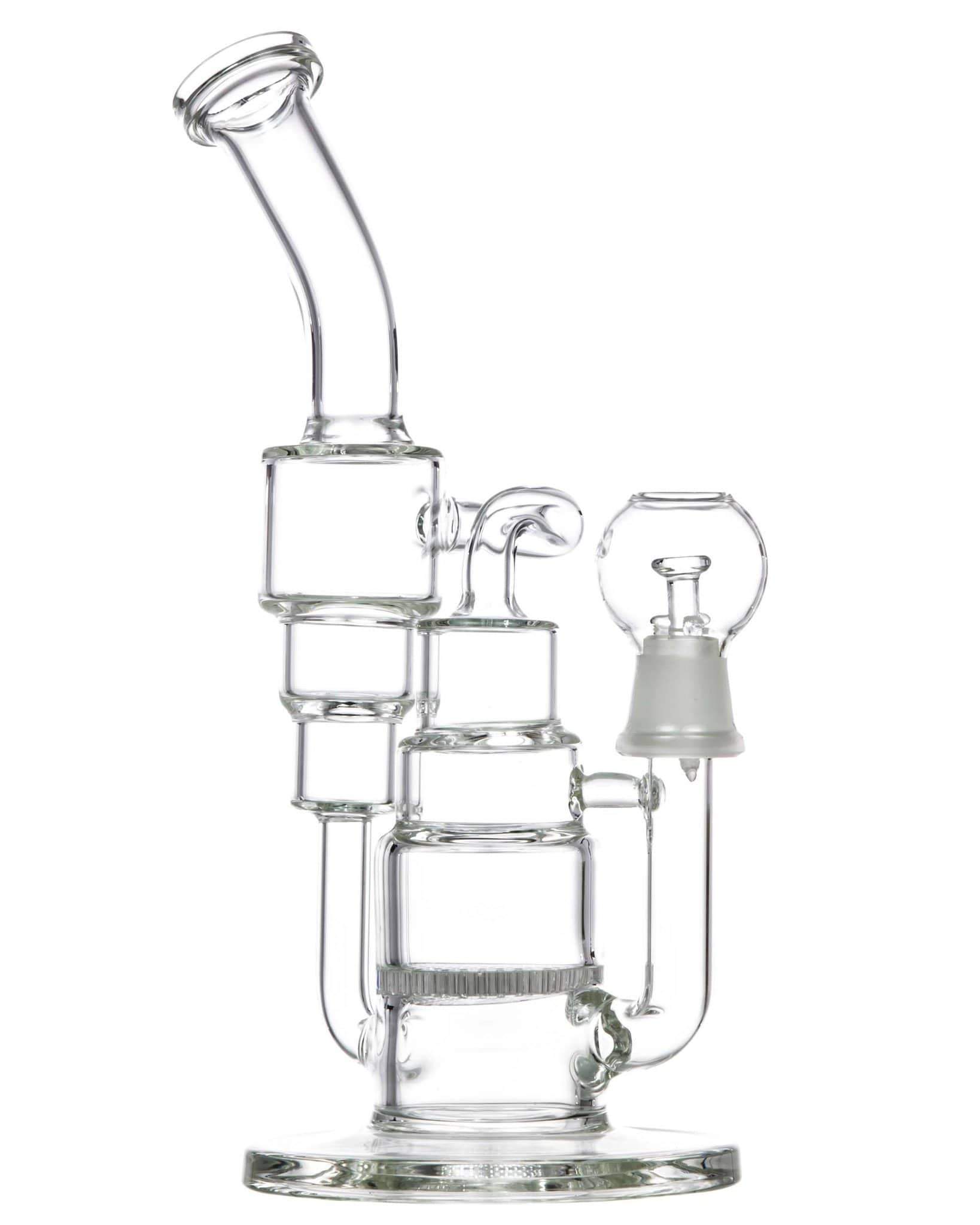 double recycler dab rig w/ honeycomb perc