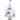 A front view of the Dual Propeller Perc Recycler Bong, showcasing the clear glass with a unique dual-propeller perc design.