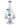 Front view of the Dual Propeller Perc Recycler Bong, displaying a clear glass construction with dual propeller percolators and a cylindrical body.