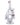 Front view of the Dual Propeller Perc Recycler Bong, showcasing its clear glass construction and unique, multi-chambered perc design.