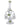 Front view of the Dual Propeller Perc Recycler Bong, showcasing its clear glass construction and unique propeller perc design.