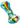 Front view of the Flat Mouth Rasta Swirl Spoon Pipe, showcasing a colorful swirl design in clear glass.