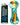 A close-up, angled view of the Flat Mouth Rasta Swirl Spoon Pipe, showcasing the colorful, swirling glass design.