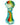 Front view of the Flat Mouth Rasta Swirl Spoon Pipe, a colorful glass pipe with a swirling pattern and curved design.
