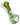 A side view of the Flat Mouth Rasta Swirl Spoon Pipe, featuring colorful swirling patterns in clear glass.