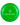 Front view of the Frisbee, a bright green disc isolated on a white background.