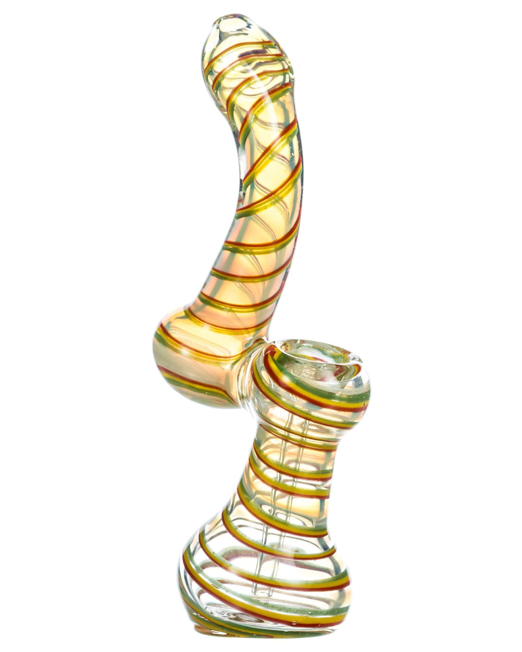 Fumed Bubbler with Rasta Swirl