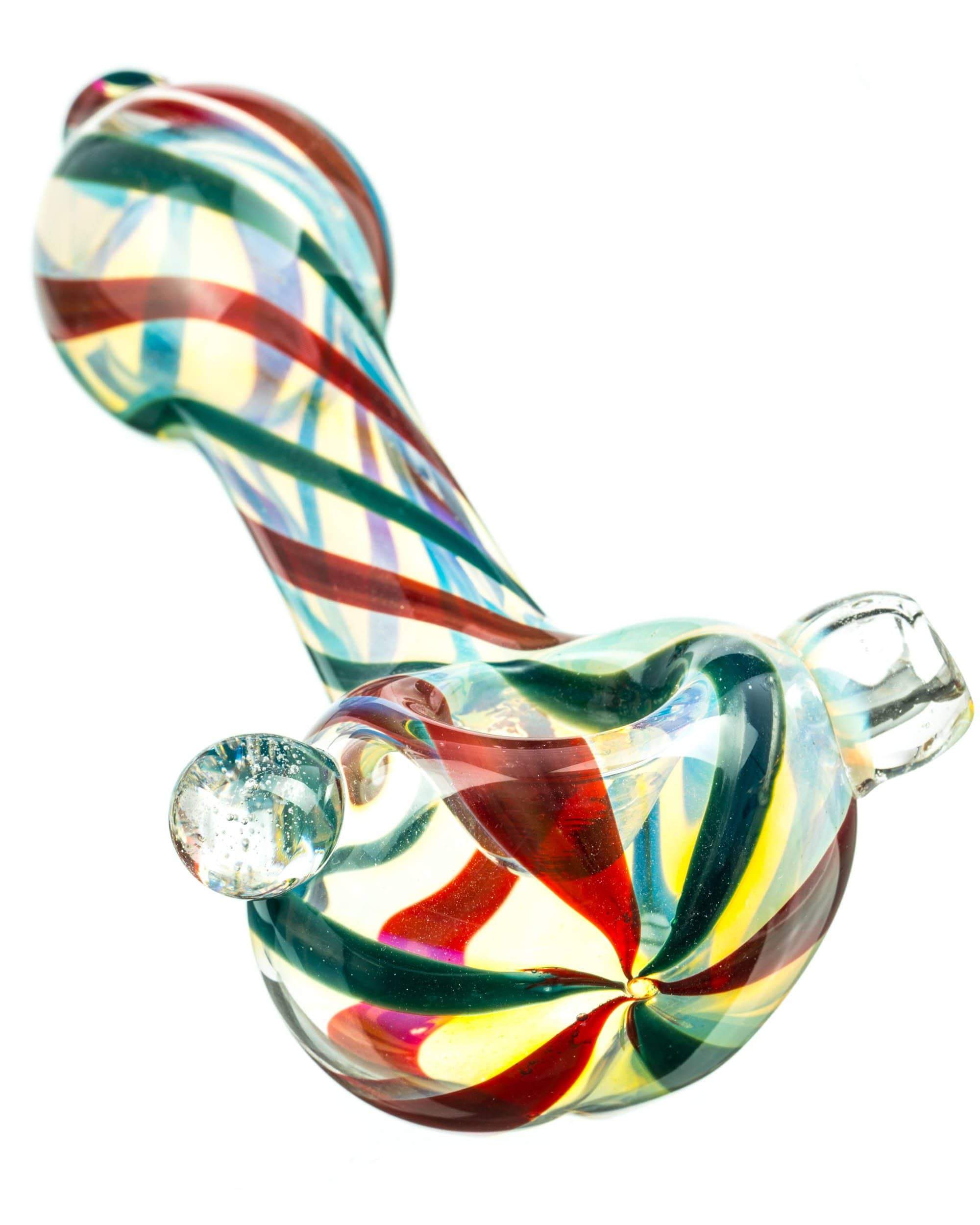 Glass Marble Fumed Spoon Pipe