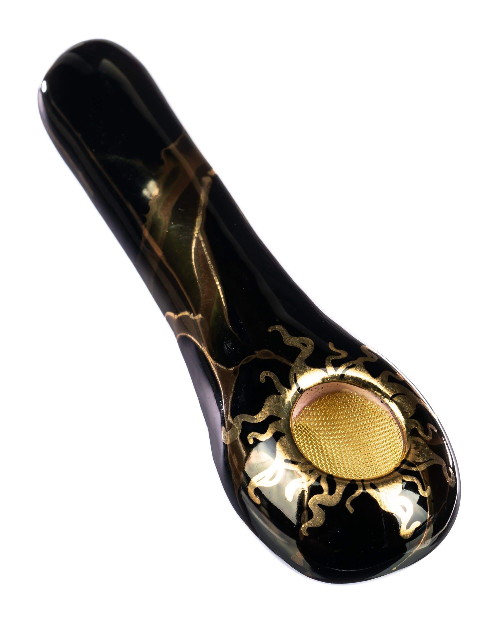 Golden Sun Spoon Pipe Black