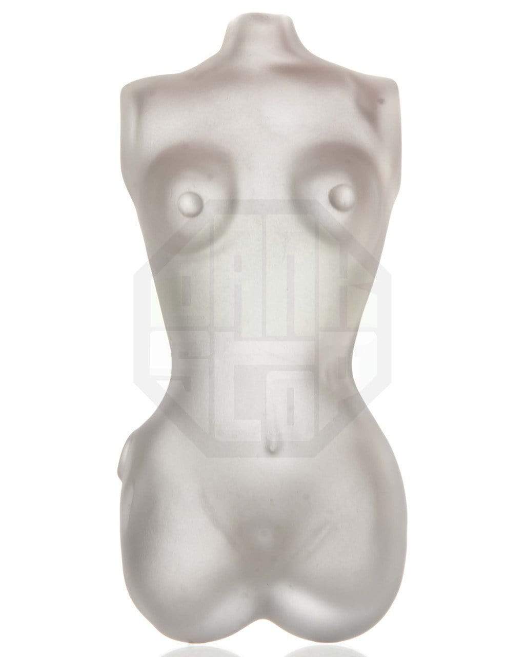 DankStop - Hourglass Figure Frosted Glass Pipe