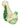 A side view of the Leafy Green Mushroom Milli Spoon Pipe, showcasing its green, mushroom-shaped bowl and smooth glass construction.
