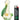 A side view of the Leafy Green Mushroom Milli Spoon Pipe, showcasing its sculpted, vibrant green glass design next to a lighter.