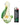 A side view of the Leafy Green Mushroom Milli Spoon Pipe, showcasing its sculpted, vibrant green glass design next to a lighter.