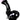 A side view of the Maria Ring Sherlock Pipe, showcasing its curved design and dark glass finish.