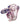 A close-up view of the Maria Ring Sherlock Pipe, showcasing its curved shape and colorful glass design.
