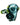 A close-up, angled view of the Maria Ring Sherlock Pipe with a green accent, showcasing its detailed glasswork.