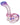 A three-quarter view of the Maria Ring Sherlock Pipe, showcasing its curved stem and clear glass construction.
