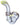 A detailed side view of the Maria Ring Sherlock Pipe, showcasing its clear glass construction and curved design.