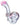 A side view of the Maria Ring Sherlock Pipe, showing the clear glass construction and curved design.