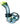 A three-quarter view of the Maria Ring Sherlock Pipe, showing its curved form and detailed glasswork.