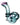 A detailed close-up of the Maria Ring Sherlock Pipe, showcasing its curved form and glass construction against a plain white background.