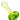 A side view of the Raked Face Fumed Spoon Pipe, showcasing its gently curved form and light green hue.