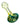 A side view of the Raked Face Fumed Spoon Pipe, showing the curved glass form and subtle fume detailing.
