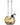 A front view of the Raked Tiger Stripe Accented Beaker Bong, showing the clear glass with raked stripes and a wide base.