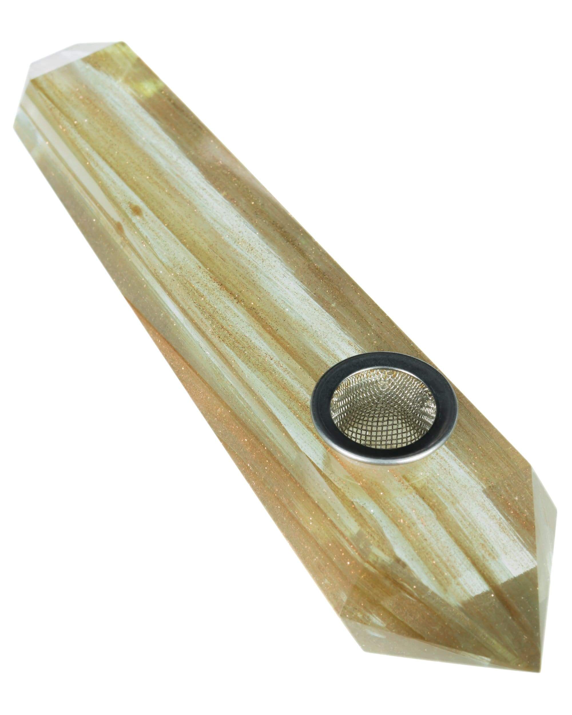 Rutilated Quartz Stone Pipe