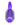 A close-up of the Secret Stash Hair Brush, displaying black bristles arranged around a purple handle in a studio shot.