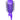 Front view of the Secret Stash Hair Brush with a purple handle and black bristles, angled slightly against a plain white backdrop.