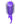 Front view of the Secret Stash Hair Brush with a purple handle and black bristles, angled slightly against a plain white backdrop.