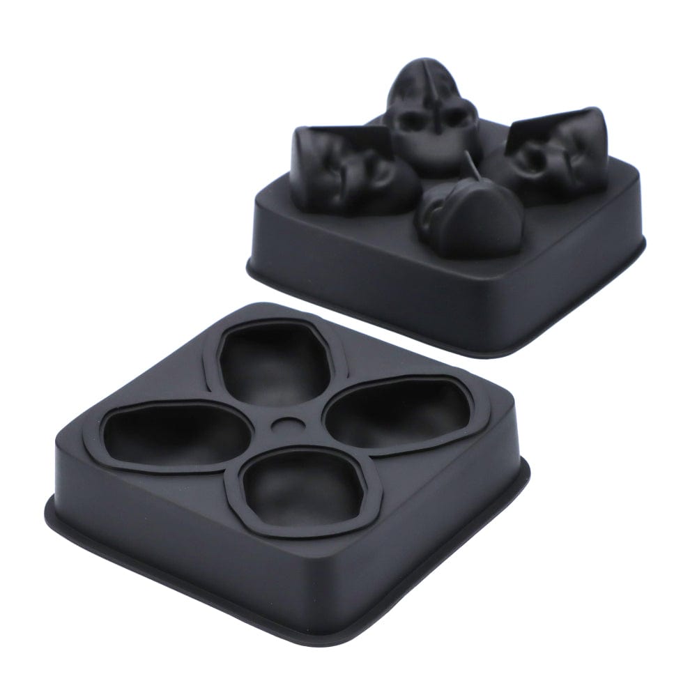 Silicone Tray Black Skull 2 Piece