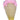 Front view of the Single Scoop Ice Cream Spoon Pipe, a tan glass pipe shaped like an ice cream cone.
