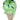 A close-up, angled view of the Single Scoop Ice Cream Spoon Pipe, showing the curved, green glass design.