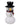 Front view of the Snowman Hand Pipe, a white ceramic piece shaped like a snowman's head.