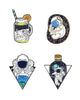 Space Traveler Enamel Pin 4 Pack