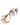 Front view of the Striped Chillum, a small, patterned glass pipe angled against a plain white background.