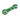 A close-up shot of the Striped Chillum, a green glass pipe with vertical stripes, against a plain white background.