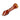 A close-up of the Striped Chillum, showcasing its brown glass with distinctive white stripes and simple cylindrical shape.