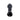 A close-up, angled view of the Striped Chillum, showcasing its black and white striped pattern.