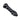 Front view of the Striped Chillum, a dark-colored glass pipe with a simple, streamlined design.