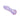 A diagonally angled view of the Striped Chillum, featuring a white and purple glass design.