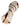 Front view of the Striped Chillum, a narrow, patterned ceramic pipe with a visible mouthpiece, against a plain white background.